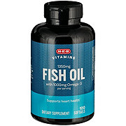 H-E-B Vitamins 1350 mg Fish Oil Lemon Capsule Softgels