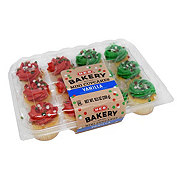 H-E-B Bakery Christmas Mini Vanilla Flavored Cupcakes