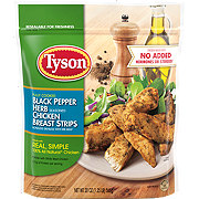 Tyson Fully Cooked Frozen Black Pepper Herb Seasoned Chicken Breast Strips