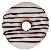 H-E-B Bakery White-Iced Zebra-Striped Yeast Donut