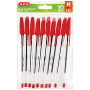 H-E-B 1.0mm Ballpoint Pens - Red Ink