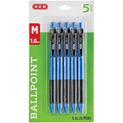 H-E-B 1.0mm Retractable Ballpoint Pens - Blue Ink