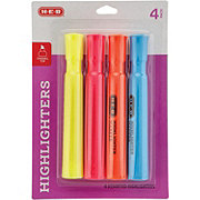 H-E-B Chisel Tip Highlighters - Assorted Ink