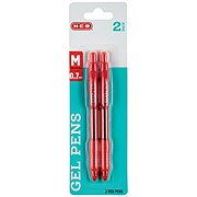 H-E-B 0.7mm Retractable Gel Pens - Red Ink