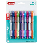 H-E-B 0.7mm Retractable Gel Pens - Assorted Ink