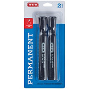 H-E-B Bullet Tip Permanent Markers - Black Ink
