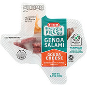 H-E-B Ready, Fresh, Go! Snack Tray - Genoa Salami & Gouda Cheese