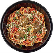 Meal Simple by H-E-B Spaghetti with Beef & Pork Meatballs Bowl