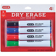 H-E-B Chisel Tip Dry Erase Markers - Assorted Ink