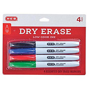H-E-B Fine Tip Dry Erase Markers - Assorted Ink