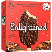 Enlightened Caramel Dark Chocolate Peanut Ice Cream Bars