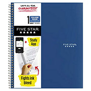 Five Star 1 Subject College Ruled Spiral Notebook - Pacific Blue