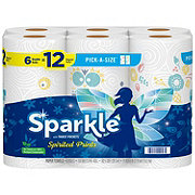 Sparkle Pick-A-Size Double Rolls Paper Towels with Thirst Pockets - Spirited Prints