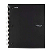 Five Star Black 5-Subject Wide-Ruled Notebook