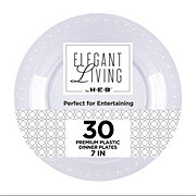 Elegant Living by H-E-B 7" Premium Clear Plastic Plates