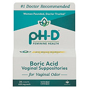 pH-D Feminine Health Boric Acid Vaginal Suppositories