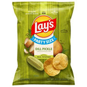 Lay's Dill Pickle Potato Chips Party Size
