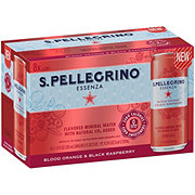 San Pellegrino Essenza Blood Orange & Black Raspberry Flavored Mineral Water 11.2 oz Cans