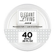 Elegant Living by H-E-B 20 oz Disposable Paper Bowls