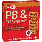 H-E-B Oatmeal Bars - Peanut Butter & Strawberry Jelly
