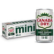 Canada Dry Zero Sugar Ginger Ale Soda 10 pk Mini Cans