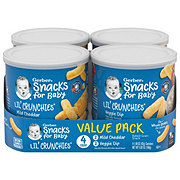 Gerber Snacks for Baby Lil' Crunchies Variety Pack - Mild Cheddar & Veggie Dip
