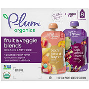 Plum Organics Fruit & Veggie Blends Pouches - Variety Pack