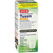 H-E-B Max Strength Tussin Severe Cough Cold & Flu
