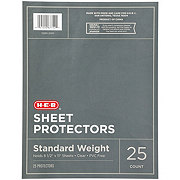 H-E-B Letter Size Sheet Protectors - Clear