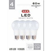 H-E-B A19 60-Watt LED Light Bulbs - Bright White