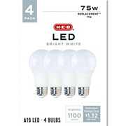 H-E-B A19 75-Watt LED Light Bulbs - Bright White