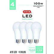 H-E-B A19 100-Watt LED Light Bulbs - Daylight