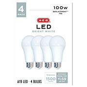 H-E-B A19 100-Watt LED Light Bulbs - Bright White