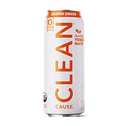 Clean Cause Zero Calories Orange Ginger Sparkling Yerba Mate