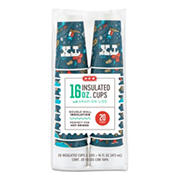 H-E-B 16 oz Insulated Coffee Cups with Snap-On Lids