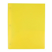 H-E-B Pocket Poly Folder with Prongs - Yellow