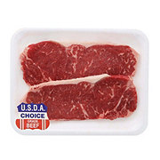 H-E-B Boneless Beef New York Strip Steaks, Thin Cut - USDA Choice