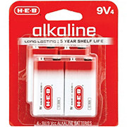 H-E-B Alkaline 9V Batteries
