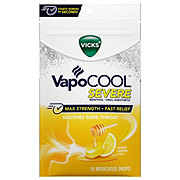 Vicks VapoCOOL Severe Honey Lemon Chill Medicated Drops