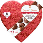 Russell Stover Pecan Delights Valentine's Satin Heart Gift Box, 8 pc