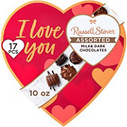 Russell Stover Assorted Chocolates I Love You Valentine's Heart Gift Box, 17 pc