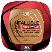 L'Oréal Paris Infallible Up to 24H Fresh Wear Foundation in a Powder Hazelnut