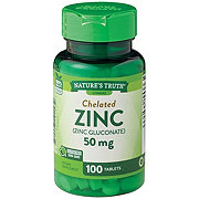 Nature's Truth Chelated Zinc 50 mg Tablets