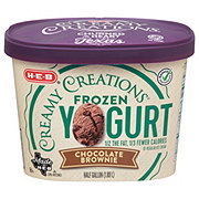 H-E-B Creamy Creations Frozen Yogurt - Chocolate Brownie