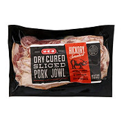 H-E-B Hickory Smoked Dry Cured Sliced Pork Jowl