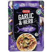 H-E-B Seasoned Wild Caught Chunk Light Tuna Pouch - Garlic & Herb