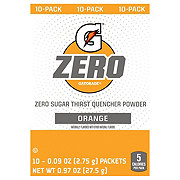 Gatorade Zero Sugar Orange Thirst Quencher Powder Packets