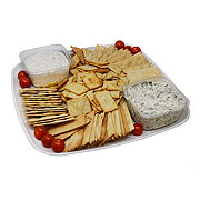 H-E-B Large Party Tray - Savory Dips & Crackers