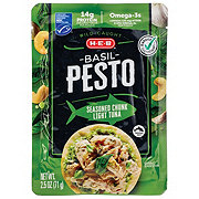 H-E-B Seasoned Wild Caught Chunk Light Tuna - Basil Pesto