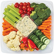 H-E-B Deli Medium Veggie Party Tray - Garden Spinach Dip